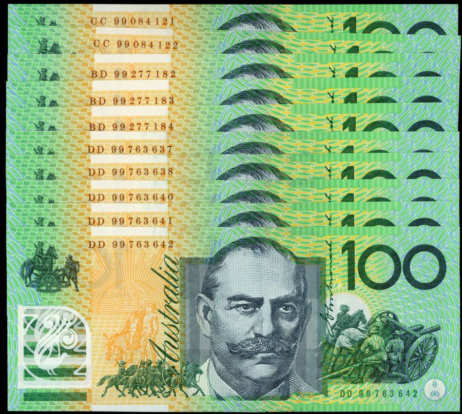 $100 1994 (R 618b) 9 Notes