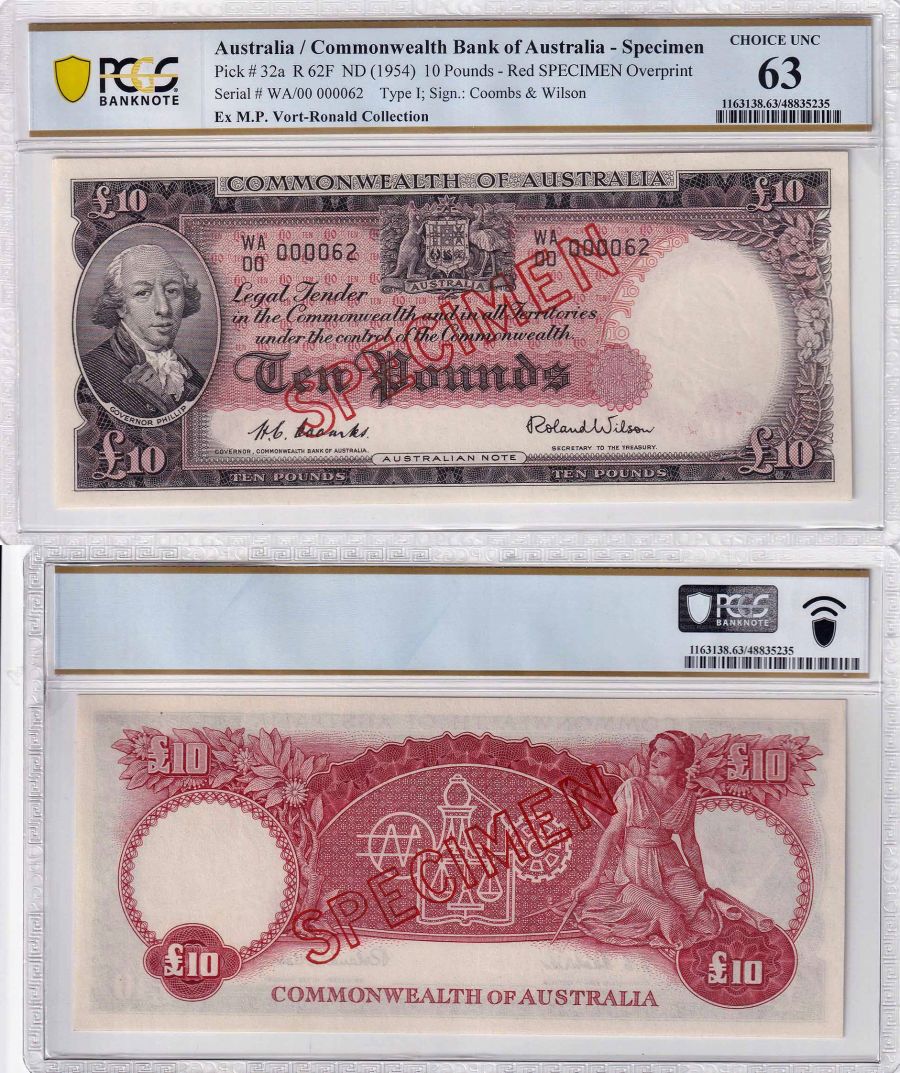 10 Pound 1954 Specimen Ch.U 63